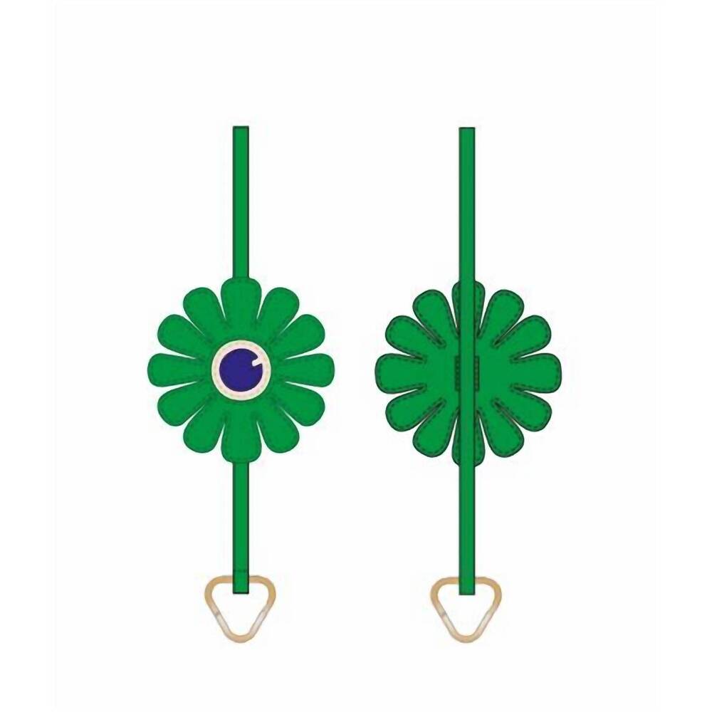 NEW INOUI EDITIONS women's daisy eyes keychain in green
